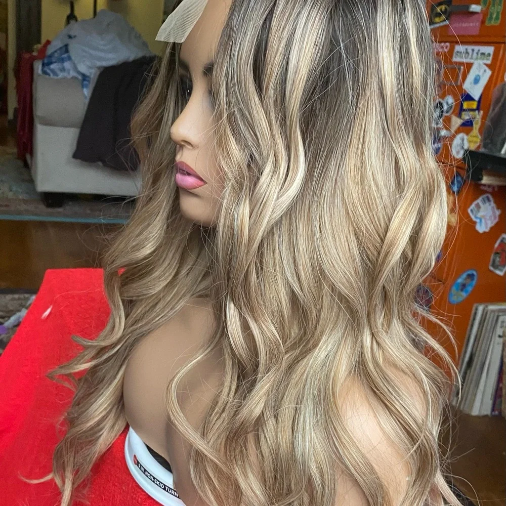 CLEARANCE Center part Lace front caramel wig